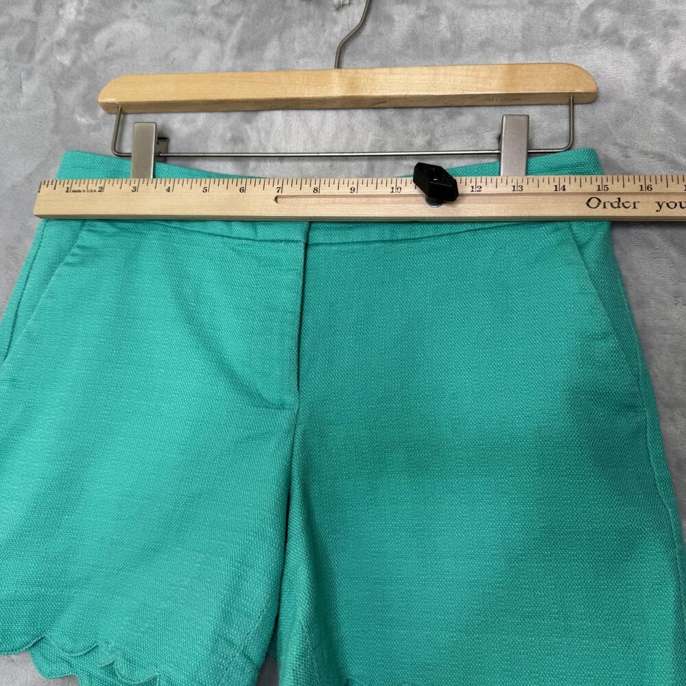Talbots Shorts Womens 2P Green Scallop Hem 98% Cotton Stretch Casual Summer - Picture 7 of 10